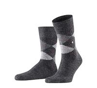 Burlington Men's Preston M So Warm Soft Patterned 1 Pair Socks, Grey Anthracite Mouline 3087, 11-14