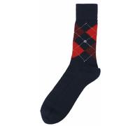 Burlington Mens Preston Socks - Navy/Red/Burgundy