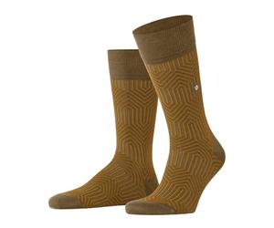 Burlington Men's Retrosphere M So Cotton Patterned 1 Pair Socks, Beige Brown Sugar 5152, 6.5-11