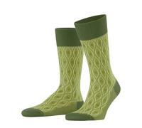 Burlington Men's Seaside Chic M So Cotton Patterned 1 Pair Socks, Green Fir 7656 6.5-11