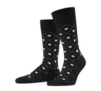 Burlington Men's Snapshots M So Cotton Patterned Socks 1 Pair, Black 3000, 6.5-11