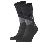 Burlington Men's Socks 2-Pack - Manchester, Diamond Pattern, Organic Cotton