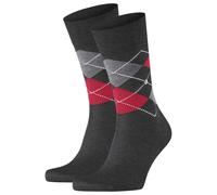 Burlington Men's Socks 2-Pack - Manchester, Diamond Pattern, Organic Cotton
