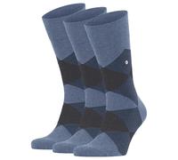 Burlington Men's Socks 3-Pack - Clyde, Diamond Pattern, Organic Cotton