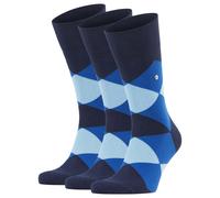 Burlington Men's Socks 3-Pack - Clyde, Diamond Pattern, Organic Cotton