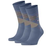 Burlington Men's Socks 3 Pack - Manchester, Diamond Pattern, Organic Cotton