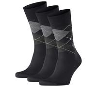Burlington Men's Socks 3 Pack - Manchester, Diamond Pattern, Organic Cotton