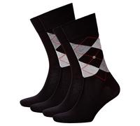 Burlington Men's Socks Everyday 4er Pack - Diamond Pattern, Uni, One Size, 40-4