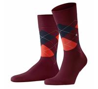 Burlington Men's Socks - King, Cotton, Diamond Pattern, Logo Emblem