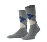 Burlington Men's Socks - King, Cotton, Diamond Pattern, Logo Emblem