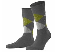 Burlington Men's Socks - King, Cotton, Diamond Pattern, Logo Emblem