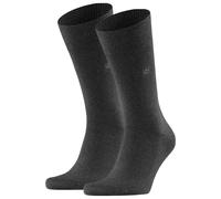 Burlington Men's Socks Leeds 2-Pack - Virgin Wool, Logo, Solid, One Size, 40...