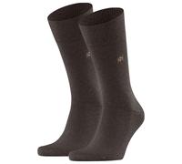 Burlington Men's Socks Leeds 2-Pack - Virgin Wool, Logo, Solid, One Size, 40...