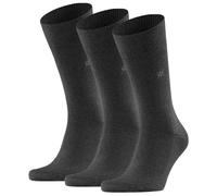 Burlington Men's Socks Leeds 3-Pack - Virgin Wool, Logo, Solid, One Size, 40...