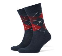 Burlington Men's Socks Preston - Diamond Pattern, Soft, Clip, One Size, 40-46