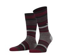 Burlington Men's Stripe M So Wool Patterned 1 Pair Socks, Red Berry 8433, 6.5-11