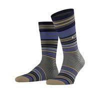 Burlington Men's Stripe M So Wool Patterned Socks 1 Pair, Grey Dark 3070, 6.5-11