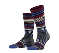 Burlington Men's Stripe Socks Breathable Climate-Regulating Odour-Neutralising Wool Patterned Multicoloured All-Rounder For Dress Casual Business Looks Warm 1 Pair