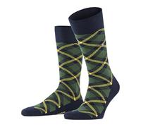 Burlington Men's Tartan M So Cotton Patterned 1 Pair Socks, Blue Marine 6120, 6.5-11