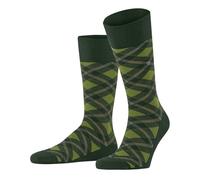 Burlington Men's Tartan M So Cotton Patterned 1 Pair Socks, Green Eucalyptus 7502, 6.5-11