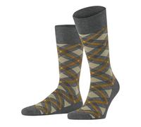 Burlington Men's Tartan M So Cotton Patterned 1 Pair Socks, Grey Light Melange 3390, 6.5-11
