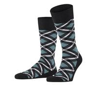 Burlington Men's Tartan M So Cotton Patterned 1 Pair Socks, Grey Oil Melange 3986, 6.5-11