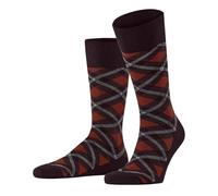 Burlington Men's Tartan M So Cotton Patterned 1 Pair Socks, Red Rose/Black 8376, 6.5-11