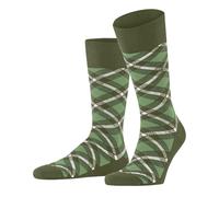 Burlington Men's Tartan M So Cotton Patterned Socks 1 Pair, Green Salvia 7472, 6.5-11