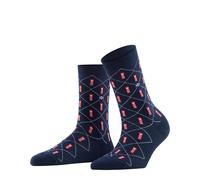 Burlington Women's Phone Booth W So Cotton Patterned 1 Pair Socks, Blue Marine 6120, 3.5-7