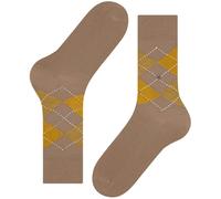 Burlington Preston Socks Beige/Yellow Mens Cotton Blend Dress Casual Crew Socks