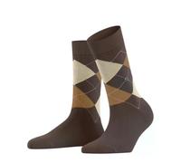 Burlington Reinforced Soft Flat Seam For Pressure-Free Toes Trendy Argyle Pattern 1 Pair