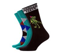 Burlington socks 3 pairs pack dinosaur & argyle cotton