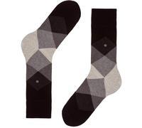 Burlington Socks Burlington Black & Grey Clyde Pattern Socks 20942