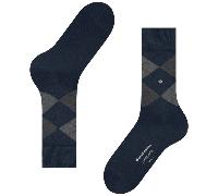 Burlington Men's Edinburgh M So Wool Patterned 1 Pair Socks, Blue Marine 6123, 6.5-11