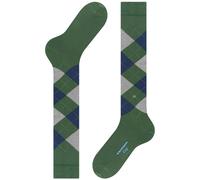 Burlington Men's King M Kh Cotton Long Patterned 1 Pair Knee-High Socks, Green Eucalyptus 7502, 6.5-11