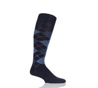 Burlington Mens Preston Knee High Socks - Dark Navy/Blue