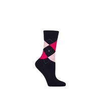 Burlington Socks Women's Queen Argyle Cotton Diamond Pattern Many Colours 1 Pair