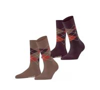 Burlington Soft On Skin Hard-Wearing Reinforced Argyle Pattern ONE-SIZE-FITS-ALL Gift Idea 2 Pairs