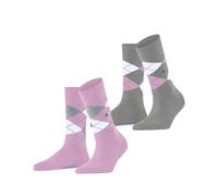 Burlington Soft On Skin Hard-Wearing Reinforced Argyle Pattern ONE-SIZE-FITS-ALL Gift Idea 2 Pairs
