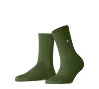Burlington Women's Fleet Street W So Cotton Plain 1 Pair Socks, Green Fir 7656, 3.5-7
