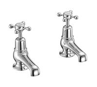Burlington Birkenhead Pair of 3" Cloakroom Basin Taps, Traditional Style, BI1