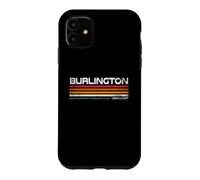 Burlington Vermont Retro Stripes Vintage City Design Case for iPhone 11