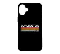 Burlington Vermont Retro Stripes Vintage City Design Case for iPhone 16 Plus