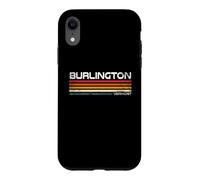 Burlington Vermont Retro Stripes Vintage City Design Case for iPhone XR