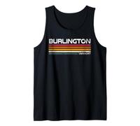 Burlington Vermont Retro Stripes Vintage City Design Tank Top