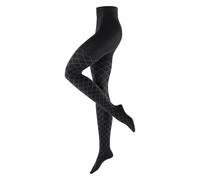 Burlington Women's Argyle Affair W Ti Cotton Patterned 1 Pair Tights, Grey Anthracite Melange 3081 L