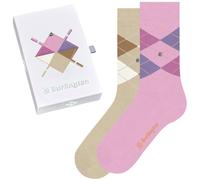 Burlington Women's Basic Gift Box W So Cotton Patterned Socks 2 Pairs, Multicolor Sortiment 0069, 3.5-7