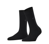 Burlington Women's Bloomsbury W So Wool Cotton Plain 1 Pair Socks, Black 3000, 3.5-7