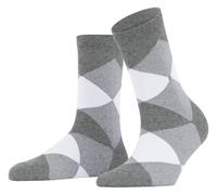 Burlington Women's Bonnie W Sso Cotton Patterned 1 Pair Socks, Grey Light Melange 3390, 3.5-7