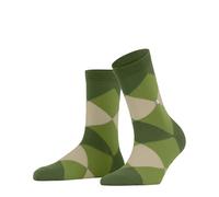 Burlington Women's Bonnie W Sso Cotton Patterned 1 Pair Socks, Green Fir 7656 3.5-7
